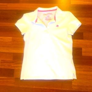 New Aeropostale white polo shirt size L
